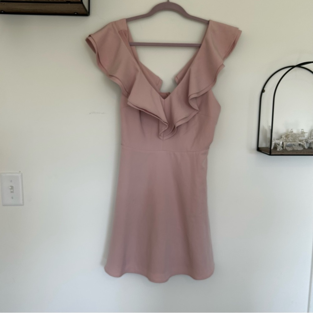 NWT Lulus‎ Pink Divine Darling Ruffle Skater Mini Dress Size XL